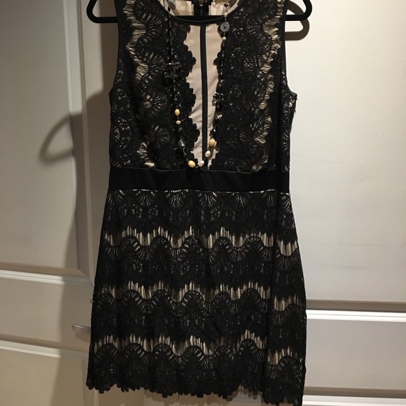 Liberty Love Dresses & Skirts - Black & Cream Lace Dress USXL